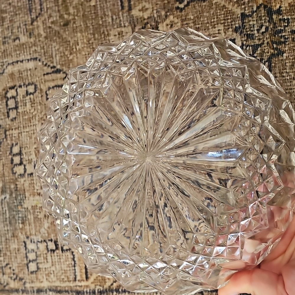 SALE! Vintage Crystal Serving Bowl - Picture 8 of 11
